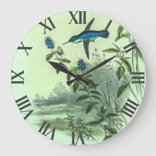 Grande Horloge Ronde Colibri vintage par John Gould
