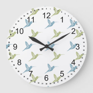 Grande Horloge Ronde Colibris