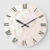 Grande Horloge Ronde Collection Boho Plumes Modernes Luxe (Recto)