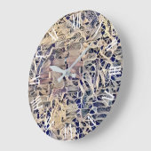 Grande Horloge Ronde Collection d'art de mur dentelé (Angle)