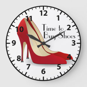Grande Horloge Ronde Collection de chaussures à talons rouges acheteuse