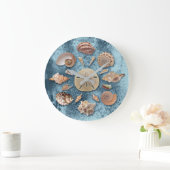Grande Horloge Ronde Collection de coquillages (Maison)