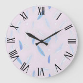 Grande Horloge Ronde Collection de luxe Boho Trendy Feathy (Recto)