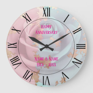 Grande Horloge Ronde Collection Luxe Rose Pâle Menthe Or Populaire
