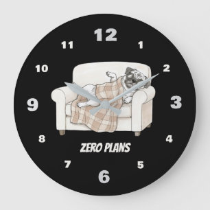Grande Horloge Ronde Collection Pattes Cozy Noir