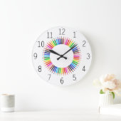Grande Horloge Ronde Color pencil (Maison)