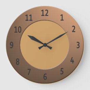 Grande Horloge Ronde Coloré n'importe quelle couleur Chiffres noirs sur