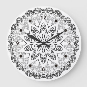 Grande Horloge Ronde Colorez votre propre MANDALA - do-it-yourself Colo