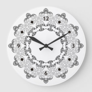 Grande Horloge Ronde Colorez votre propre MANDALA - do-it-yourself Colo