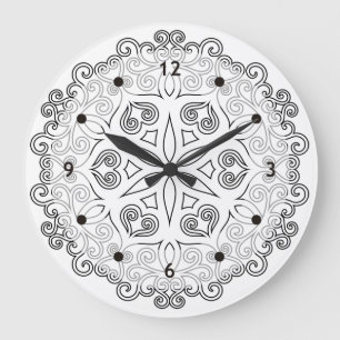 Grande Horloge Ronde Colorez votre propre MANDALA - do-it-yourself Colo
