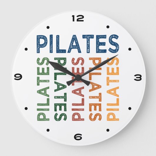 Grande Horloge Ronde Colorful de Pilates (Recto)
