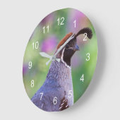 Grande Horloge Ronde Colorful quail (Angle)