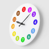 Grande Horloge Ronde Colors de Paint Pallette (Angle)