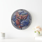 Grande Horloge Ronde Combat de dragon (Maison)