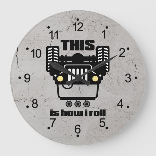 Grande Horloge Ronde Comment rouler | 4x4 Camion-remorque tout terrain (Recto)