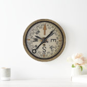 Grande Horloge Ronde Compass Rose 1 (Maison)