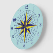 Grande Horloge Ronde Compass Rose Boat (Angle)