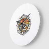 Grande Horloge Ronde Comptable fiscal chat mignon kitty design - Compte (Angle)