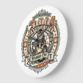 Grande Horloge Ronde Comptable Saison Fiscale Chat Comptable Saison Fis (Angle)