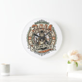 Grande Horloge Ronde Comptable Saison Fiscale Chat Comptable Saison Fis (Maison)
