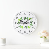 Grande Horloge Ronde Comptable Shamrock vert Oval (Maison)