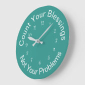 Grande Horloge Ronde Comte Your Blessing a inspiré Wall Clocks (Angle)