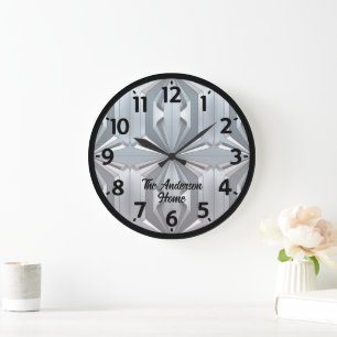 Grande Horloge Ronde Conception Abstraite