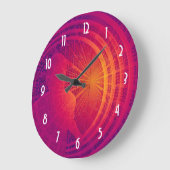 Grande Horloge Ronde Conception abstraite du code binaire Hi-Tech (Angle)