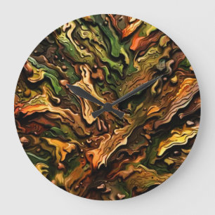 Grande Horloge Ronde Conception Camo