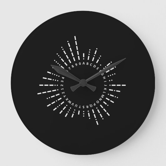 Grande Horloge Ronde Conception circulaire du code Morse (Recto)