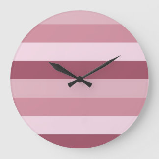Grande Horloge Ronde Conception de bandes de tons de couleur rose