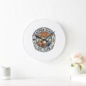 Grande Horloge Ronde Conception de chat mignon de professeur d'école - (Maison)