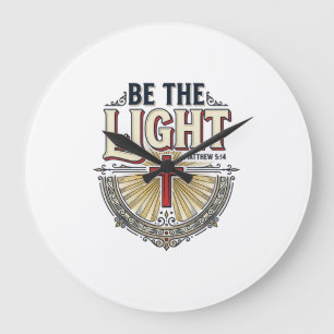 Grande Horloge Ronde Conception de chemise chrétienne vintage Soyez La