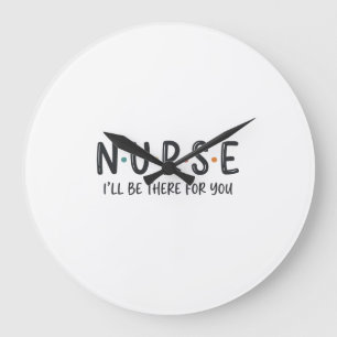 Grande Horloge Ronde Conception de chemise de citation d'infirmière Gra