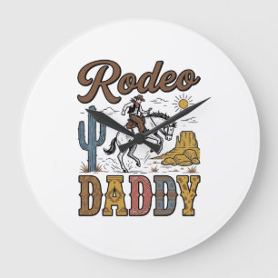 Grande Horloge Ronde Conception de chemise de cow-boy western vintage R