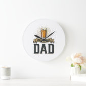 Grande Horloge Ronde Conception de chemise de gravure vintage de bière  (Maison)