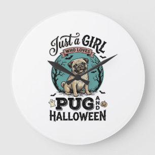 Grande Horloge Ronde Conception de chemise pour fille amateur de chien