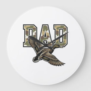 Grande Horloge Ronde Conception de chemise vectorielle Camo Papa Canard
