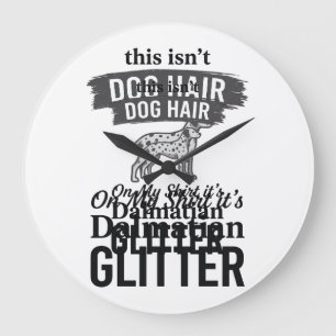 Grande Horloge Ronde Conception de citation de cheveux de chien drôle d