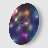 Grande Horloge Ronde Conception de constellations de l'espace cosmique (Angle)