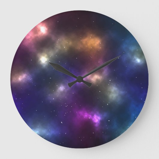 Grande Horloge Ronde Conception de constellations de l'espace cosmique (Recto)