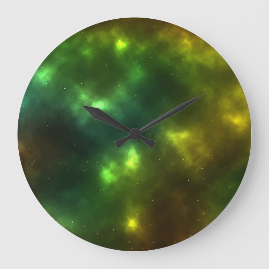 Grande Horloge Ronde Conception de constellations de l'espace cosmique (Recto)