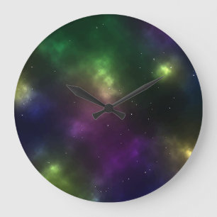 Grande Horloge Ronde Conception de constellations de l'espace cosmique 