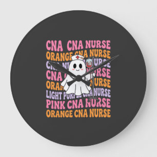 Grande Horloge Ronde Conception de fantôme d'infirmière CNA Halloween