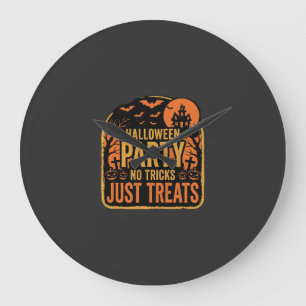 Grande Horloge Ronde Conception de fête d'Halloween sans farces juste d