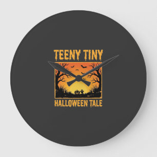 Grande Horloge Ronde Conception de forêt hantée de conte de Halloween t
