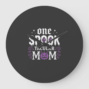 Grande Horloge Ronde Conception de Halloween pour maman Spooktacular_1