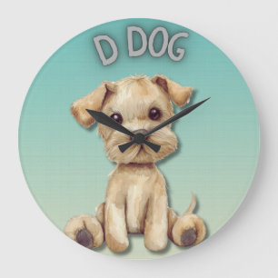 Grande Horloge Ronde Conception de la pépinière : Chien & D Texte d'acc