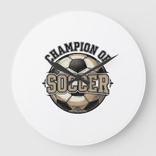 Grande Horloge Ronde Conception de maillot de champion de balle de foot