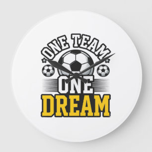 Grande Horloge Ronde Conception de maillot de football Vintage One Team